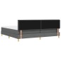 vidaXL Letto a Mola con Materasso Grigio Scuro 200x200 cm Tessuto