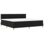 vidaXL Letto a Molle con Materasso Nero 200x200 cm Tessuto vidaXL Letto a Molle con Materasso Nero 200x200 cm Tessuto