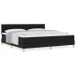 vidaXL Letto a Molle con Materasso Nero 200x200 cm Tessuto vidaXL Letto a Molle con Materasso Nero 200x200 cm Tessuto