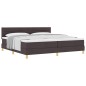 vidaXL Letto con Box Spring e Materasso Marrone Scuro 200x200 cm Tessuto