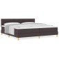 vidaXL Letto con Box Spring e Materasso Marrone Scuro 200x200 cm Tessuto