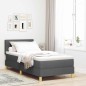 vidaXL Letto a Molle con Materasso Grigio Scuro 90x200 cm Tessuto vidaXL Letto a Molle con Materasso Grigio Scuro 90x200 cm Tessuto