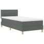 vidaXL Letto a Molle con Materasso Grigio Scuro 90x200 cm Tessuto vidaXL Letto a Molle con Materasso Grigio Scuro 90x200 cm Tessuto