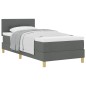 vidaXL Letto a Molle con Materasso Grigio Scuro 90x200 cm Tessuto vidaXL Letto a Molle con Materasso Grigio Scuro 90x200 cm Tessuto
