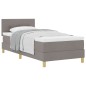 vidaXL Letto a Molle con Materasso Tortora 90x200 cm Tessuto