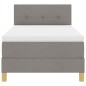 vidaXL Letto a Molle con Materasso Tortora 90x200 cm Tessuto