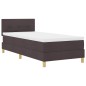vidaXL Letto con Box Spring e Materasso Marrone Scuro 100x200 cm Tessuto