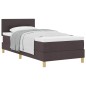 vidaXL Letto con Box Spring e Materasso Marrone Scuro 100x200 cm Tessuto