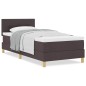 vidaXL Letto con Box Spring e Materasso Marrone Scuro 100x200 cm Tessuto