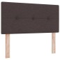 vidaXL Letto con Box Spring e Materasso Marrone Scuro 100x200 cm Tessuto