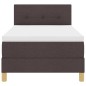 vidaXL Letto con Box Spring e Materasso Marrone Scuro 100x200 cm Tessuto