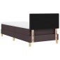 vidaXL Letto con Box Spring e Materasso Marrone Scuro 100x200 cm Tessuto
