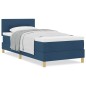 vidaXL Letto a molle e materasso blu 100x200 cm in tessuto