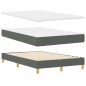 vidaXL Letto con rete a doghe e materasso grigio scuro 120x190 cm tessuto