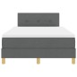 vidaXL Letto con rete a doghe e materasso grigio scuro 120x190 cm tessuto