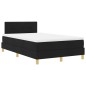 vidaXL Letto Box Spring con Materasso Nero 120x190 cm Tessuto vidaXL Letto Box Spring con Materasso Nero 120x190 cm Tessuto