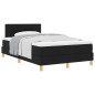 vidaXL Letto Box Spring con Materasso Nero 120x190 cm Tessuto vidaXL Letto Box Spring con Materasso Nero 120x190 cm Tessuto