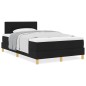 vidaXL Letto Box Spring con Materasso Nero 120x190 cm Tessuto vidaXL Letto Box Spring con Materasso Nero 120x190 cm Tessuto