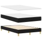 vidaXL Letto Box Spring con Materasso Nero 120x190 cm Tessuto vidaXL Letto Box Spring con Materasso Nero 120x190 cm Tessuto