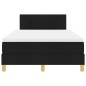 vidaXL Letto Box Spring con Materasso Nero 120x190 cm Tessuto vidaXL Letto Box Spring con Materasso Nero 120x190 cm Tessuto