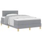 vidaXL Letto con Rete a Molle con Materasso Grigio Chiaro 120x200 cm Tessuto