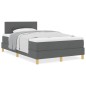 vidaXL Letto con Box Spring e Materasso Grigio Scuro 120x200 cm Tessuto vidaXL Letto con Box Spring e Materasso Grigio Scuro 120x200 cm Tessuto
