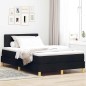 vidaXL Letto a Box Spring con Materasso Nero 120x200 cm Tessuto