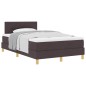 vidaXL Letto Box Spring con Materasso Marrone Scuro 120x200 cm Tessuto