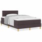 vidaXL Letto Box Spring con Materasso Marrone Scuro 120x200 cm Tessuto