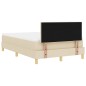 vidaXL Letto a Box Spring con Materasso Panna 120x200 cm Tessuto vidaXL Letto a Box Spring con Materasso Panna 120x200 cm Tessuto