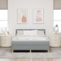 vidaXL Letto con Box Spring e Materasso Grigio Chiaro 140x190 cm Tessuto vidaXL Letto con Box Spring e Materasso Grigio Chiaro 140x190 cm Tessuto