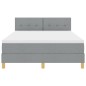 vidaXL Letto con Box Spring e Materasso Grigio Chiaro 140x190 cm Tessuto vidaXL Letto con Box Spring e Materasso Grigio Chiaro 140x190 cm Tessuto