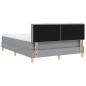 vidaXL Letto con Box Spring e Materasso Grigio Chiaro 140x190 cm Tessuto vidaXL Letto con Box Spring e Materasso Grigio Chiaro 140x190 cm Tessuto