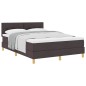 vidaXL Letto con Box Spring e Materasso Marrone Scuro 140x190 cm Tessuto