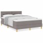 vidaXL Letto con Rete a Molle e Materasso Tortora 140x190 cm Tessuto vidaXL Letto con Rete a Molle e Materasso Tortora 140x190 cm Tessuto