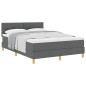 vidaXL Letto con Box Spring e Materasso Grigio Scuro 160x200 cm Tessuto