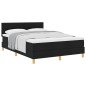 vidaXL Letto A Molle con Materasso Nero 160x200 cm Tessuto vidaXL Letto A Molle con Materasso Nero 160x200 cm Tessuto