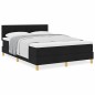 vidaXL Letto A Molle con Materasso Nero 160x200 cm Tessuto vidaXL Letto A Molle con Materasso Nero 160x200 cm Tessuto