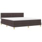 vidaXL Letto con Box Spring e Materasso Marrone Scuro 180x200 cm Tessuto