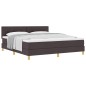 vidaXL Letto con Box Spring e Materasso Marrone Scuro 180x200 cm Tessuto