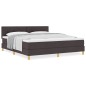 vidaXL Letto con Box Spring e Materasso Marrone Scuro 180x200 cm Tessuto