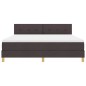 vidaXL Letto con Box Spring e Materasso Marrone Scuro 180x200 cm Tessuto