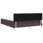 vidaXL Letto con Box Spring e Materasso Marrone Scuro 180x200 cm Tessuto