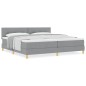 vidaXL Letto con Box Spring con Materasso Grigio Chiaro 200x200 cm Tessuto
