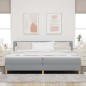 vidaXL Letto con Box Spring con Materasso Grigio Chiaro 200x200 cm Tessuto