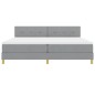 vidaXL Letto con Box Spring con Materasso Grigio Chiaro 200x200 cm Tessuto