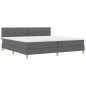 vidaXL Letto con Box Spring con Materasso Grigio Scuro 200x200 cm Tessuto