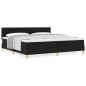 vidaXL Letto con Box Spring e Materasso Nero 200x200 cm Tessuto