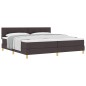 vidaXL Letto Box Spring con Materasso Marrone Scuro 200x200 cm Tessuto vidaXL Letto Box Spring con Materasso Marrone Scuro 200x200 cm Tessuto