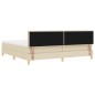 vidaXL Letto Box Spring con Materasso Panna 200x200 cm Tessuto